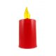 Hrobová sviečka LED BC171 červená sv. žltý plamienok