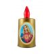 Hrobová sivečka LED BC181 zlatá, červený plamienok Panny Márie