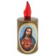Hrobová sviečka LED BC180 zlatá, červený plamienok Ježiš Kristus