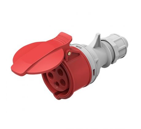 Zásuvka priama, 5-pólová, 400v/32A, IP44