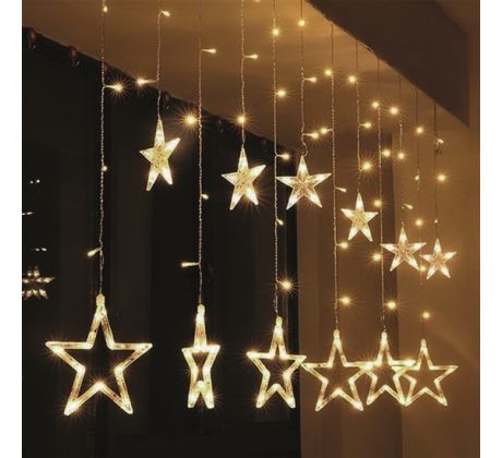 Solight LED vianočný záves s hviezdami