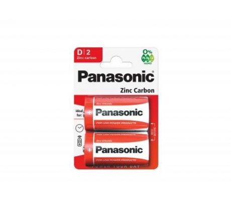 Panasonic Zinc Carbon D Batérie 2ks