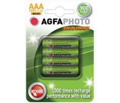 AgfaPhoto nabíjacie NiMH batérie AAA, 900mAh, blister 4ks