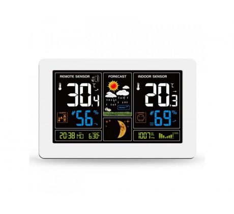 TE81W,Meteostanica,extra veľký farebný LCD,teplota,vlhkosť