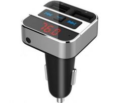 BT02 Solight FM transmitter s bluetooth pripojením do auta, 2x USB + handsfree