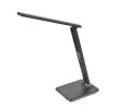 Solight WO45-B LED stolná lampička s displejom, 9W, voľba teploty svetla, koža, čierna