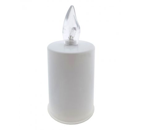 Hrobová sviečka LED192 biela, transparent