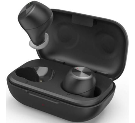 Thomson Bluetooth štupľové slúchadlá WEAR7701, bezdrôtové, nabíjacie puzdro, čierne