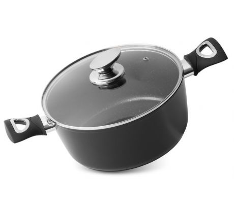 Hrniec MagicHome Black Line, 24 cm, 4,0 lit. s pokrievkou