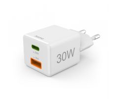 Hama rýchla USB nabíjačka USB-C + USB-A, PD/QC, 30 W